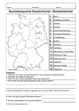 Deutschland arbeitsblatt länder angrenzende Bundesländer
